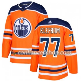 Adidas Maillot de Hockey Edmonton Oilers Oscar Klefbom 77 2017-2018 Orange Authentic - Homme